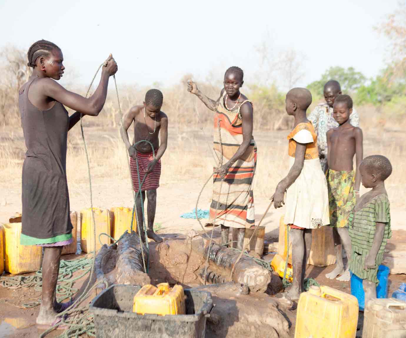 Gathering around the water hole