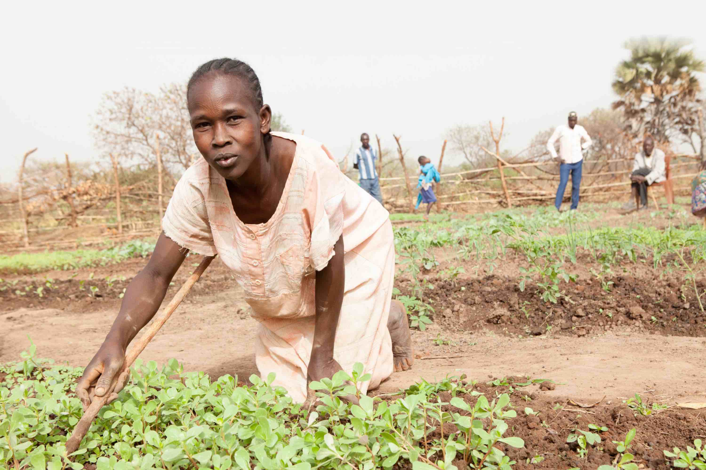 Mary shows off her garden.